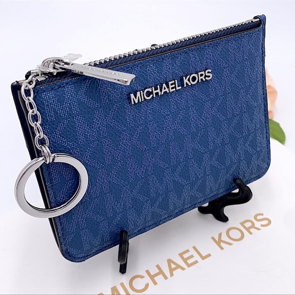 MICHAEL KORS SMALL TOP ZIP COINPOUCH DK CHAMBRAY - Picture 2 of 16
